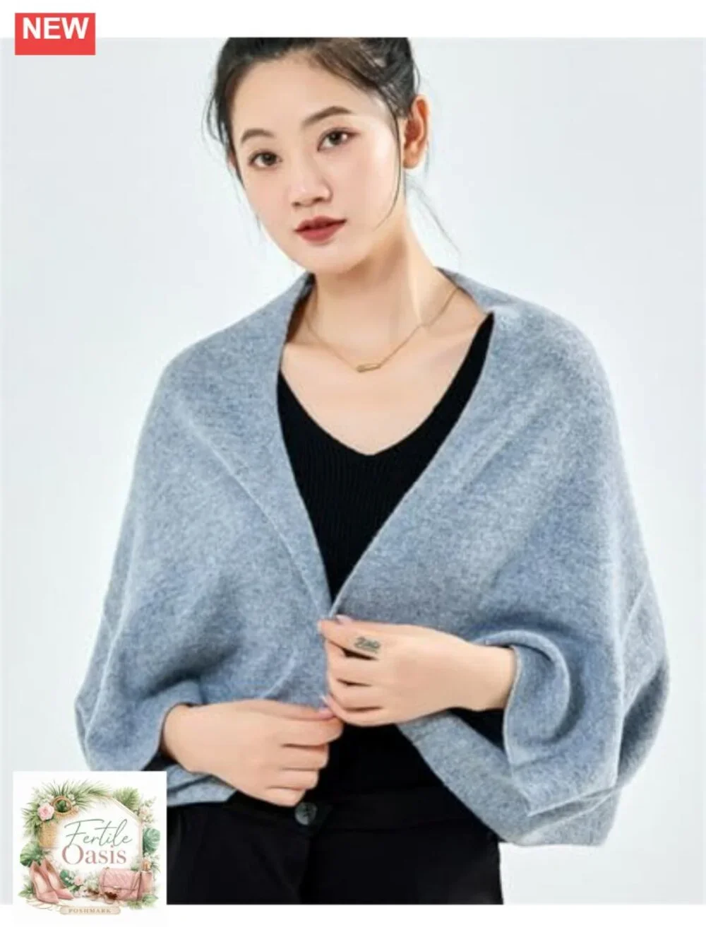 Womens Shawls Wraps Poncho Cape Cardigan Open Front Blanket Sweater Warm Coat